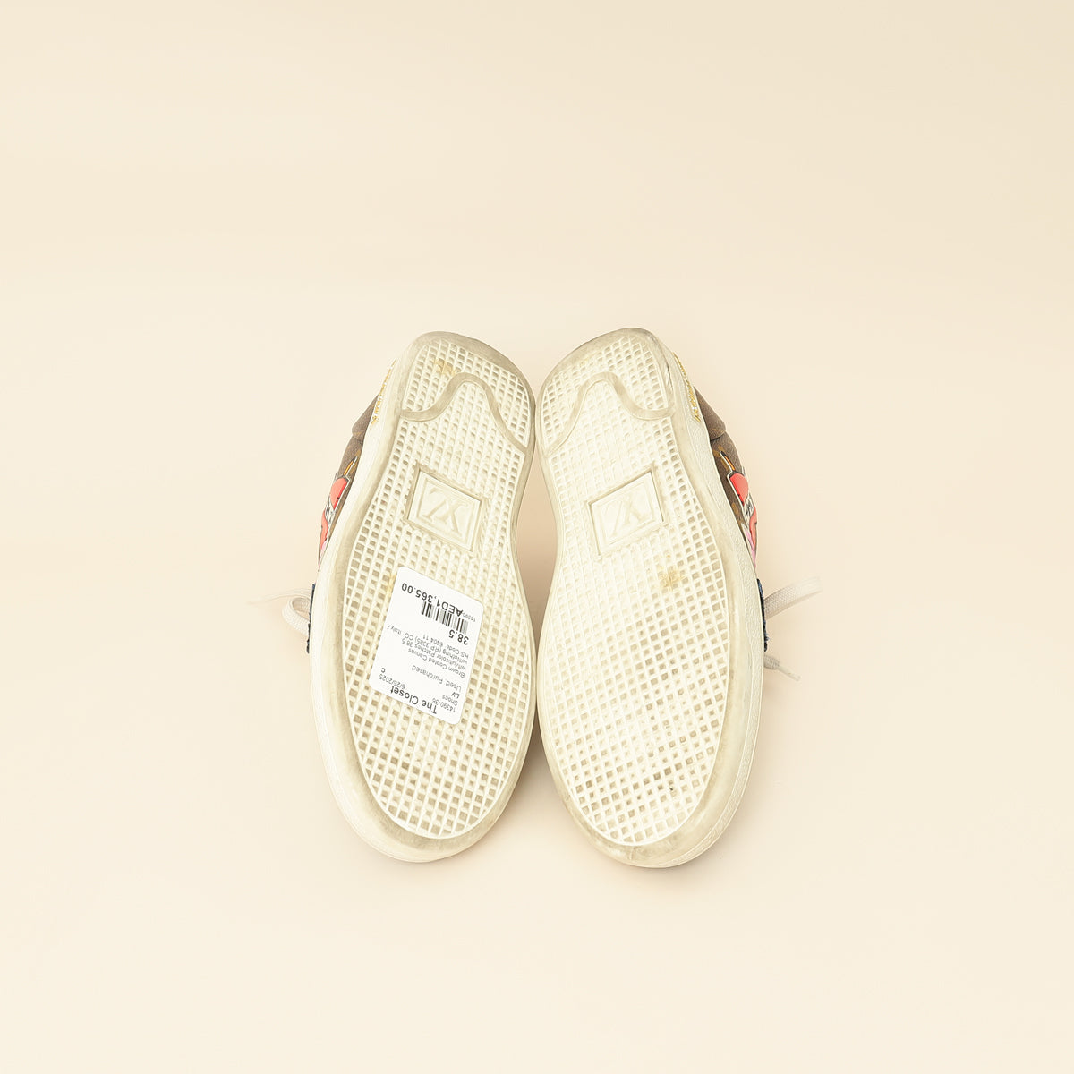Louis Vuitton Brown Monogram Heart Sneakers 38.5