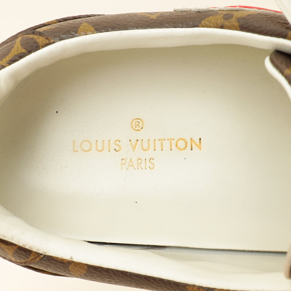 Louis Vuitton Brown Monogram Heart Sneakers 38.5
