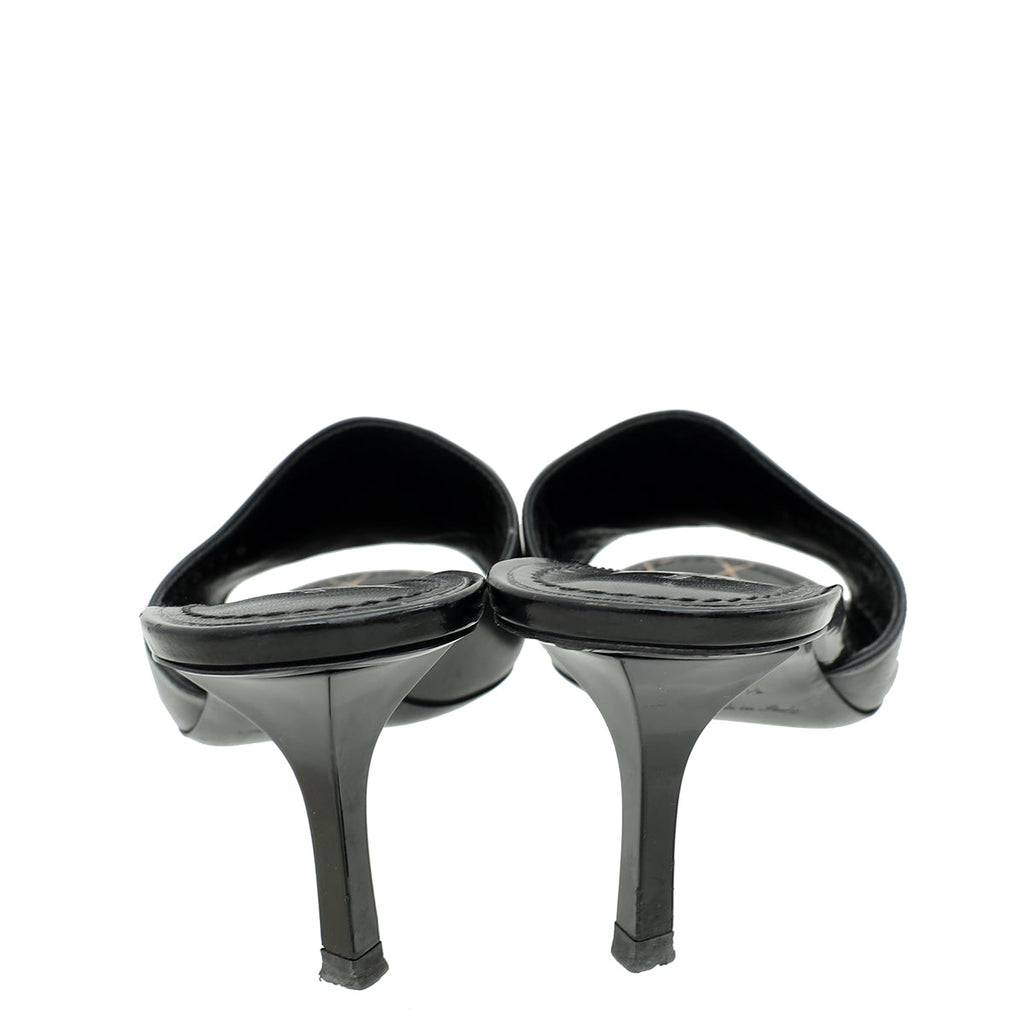 Louis Vuitton Black Studded Slide Sandals 38.5