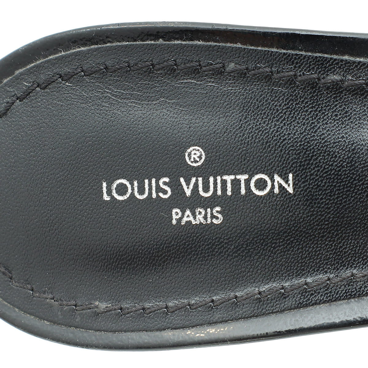 Louis Vuitton Black Studded Slide Sandals 38.5