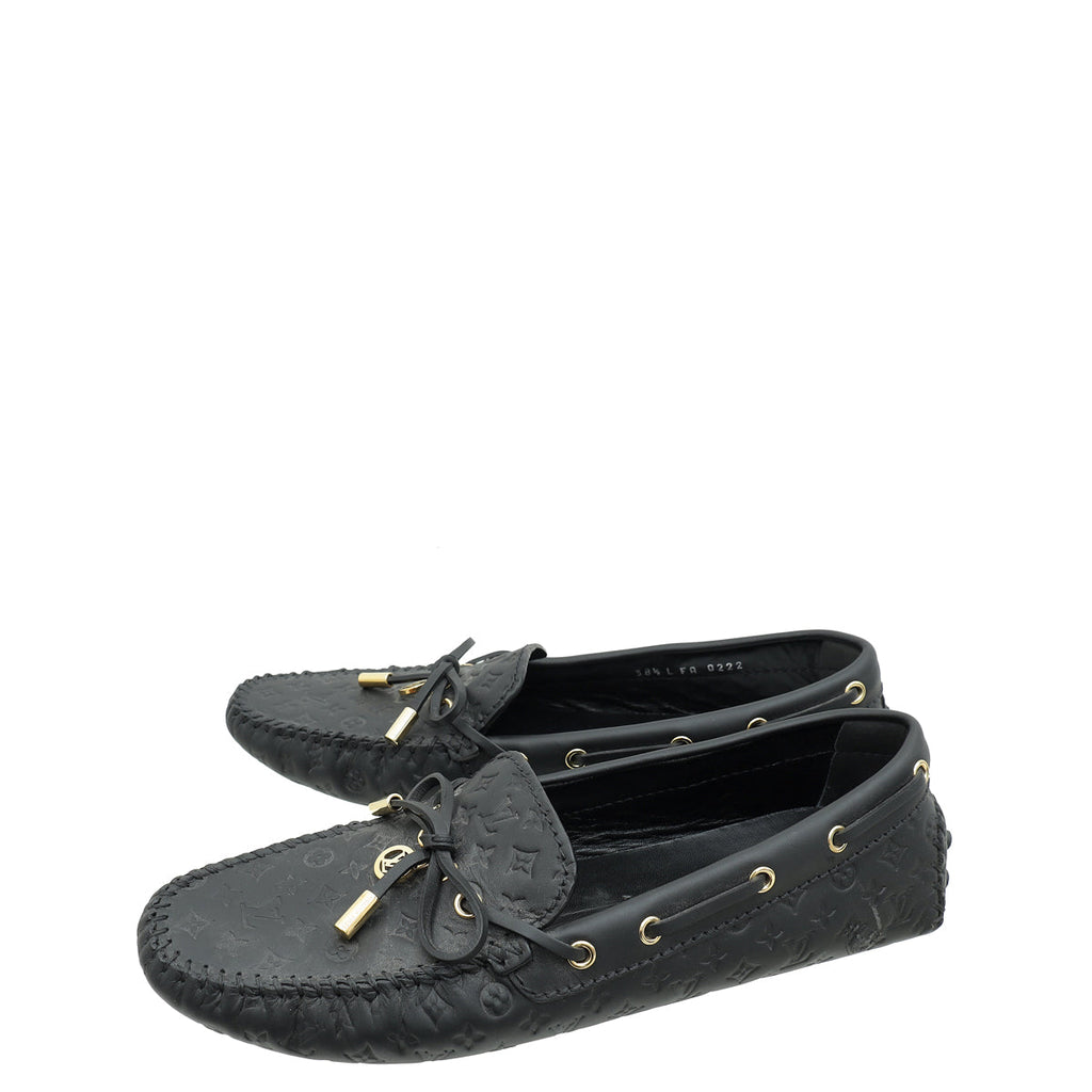 Louis Vuitton Black Gloria Flat Loafers 38.5