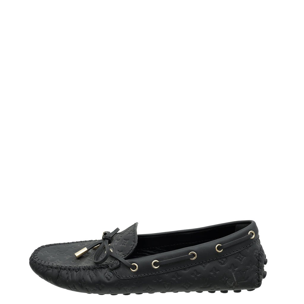 Louis Vuitton Black Gloria Flat Loafers 38.5