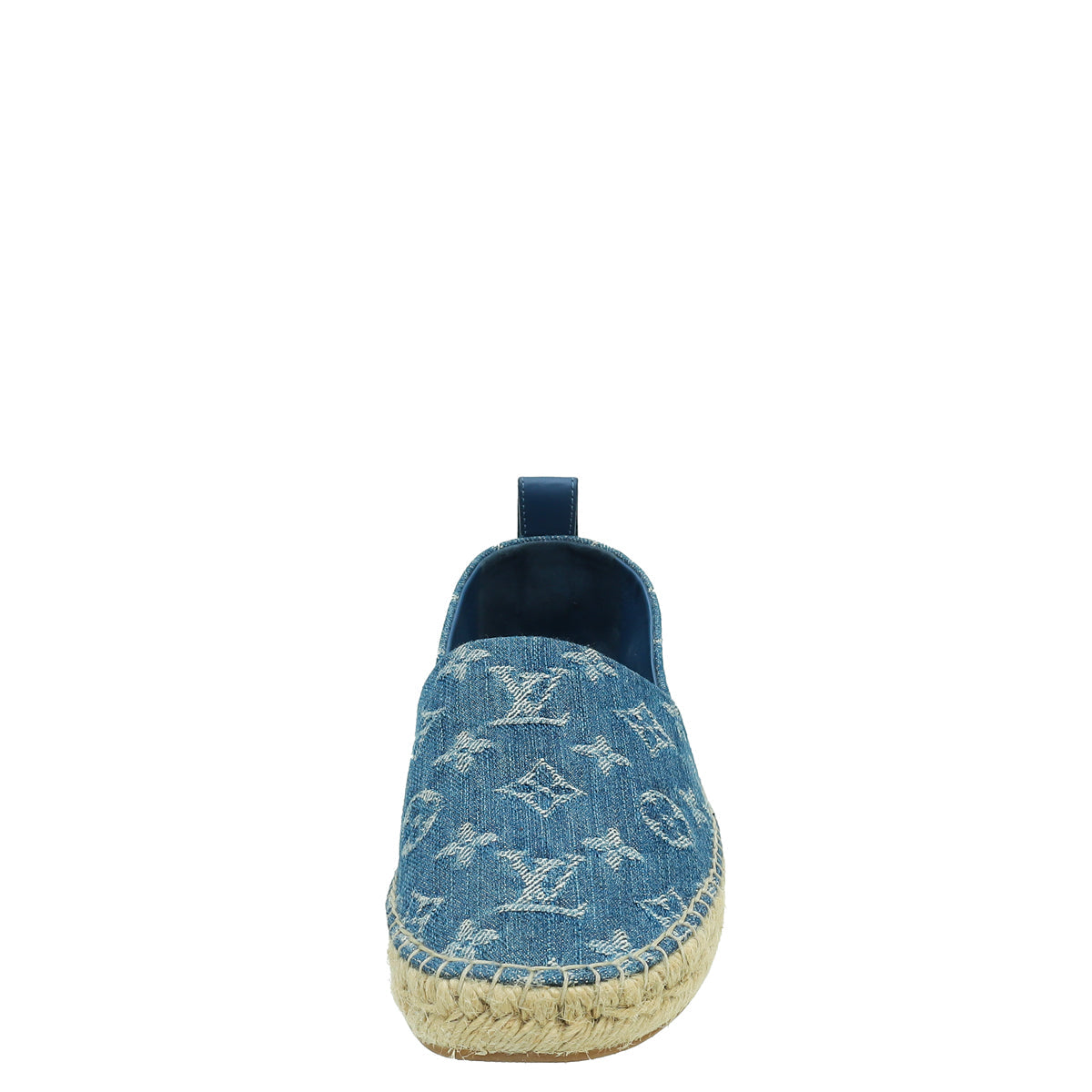 Louis Vuitton Blue Monogram Denim Starboard Espadrille Flats 38