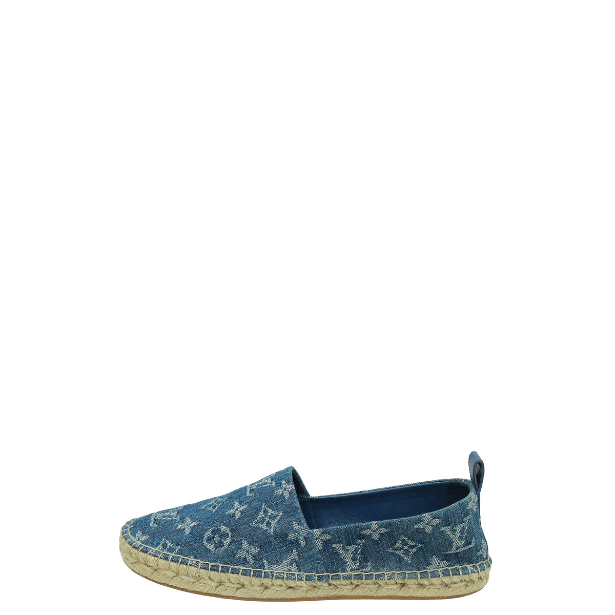 Louis Vuitton Blue Monogram Denim Starboard Espadrille Flats 38