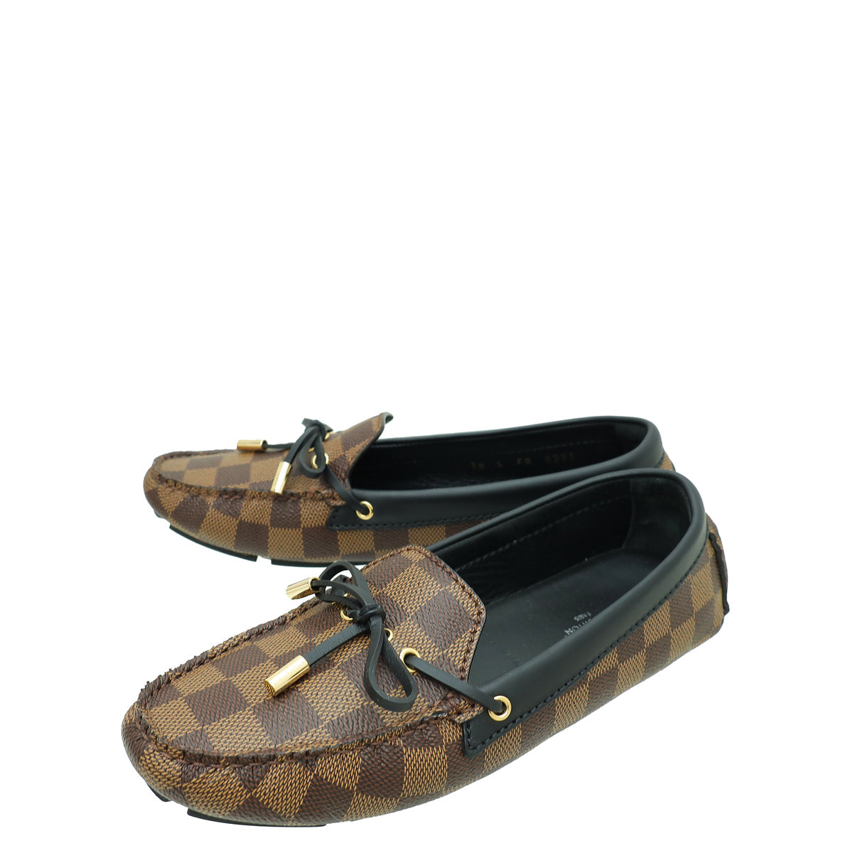Louis Vuitton Damier Ebene Driver Moccasin Loafer 38
