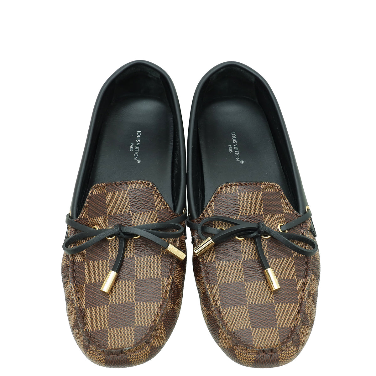 Louis Vuitton Damier Ebene Driver Moccasin Loafer 38