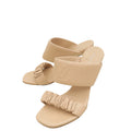 Louis Vuitton Beige Nude Drapy Heel Mules 38