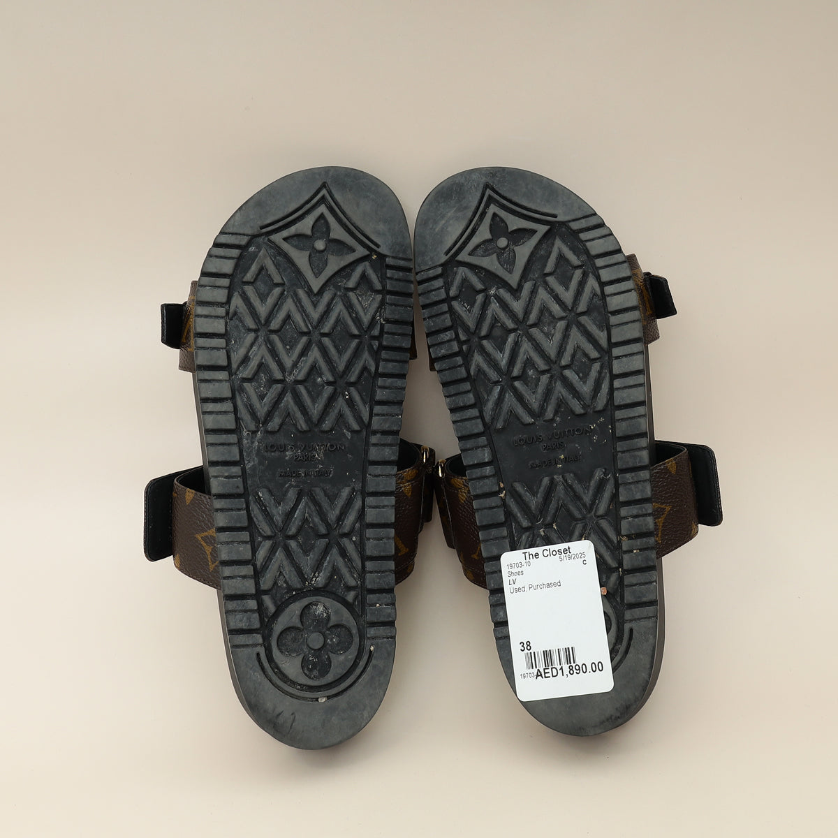Louis Vuitton Monogram Bom Dia Flat Mules 38