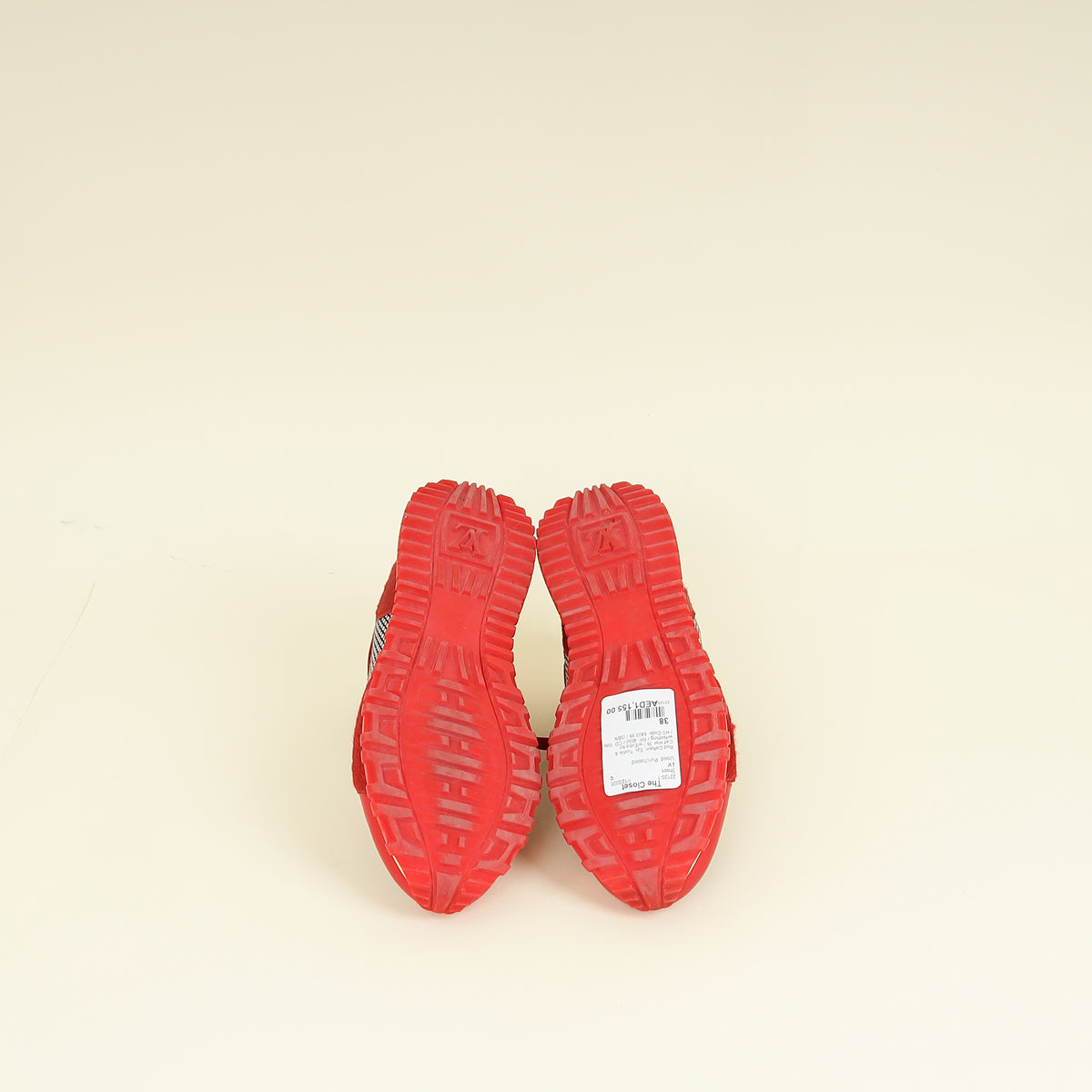 Louis Vuitton Red Run Away Sneakers 38