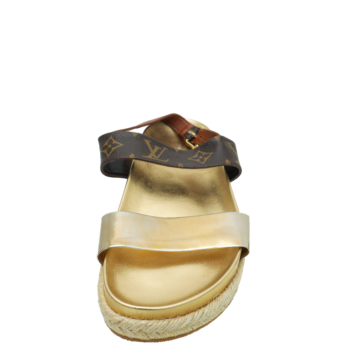 Louis Vuitton Monogram Metallic Gold Odyssey Sandal 38