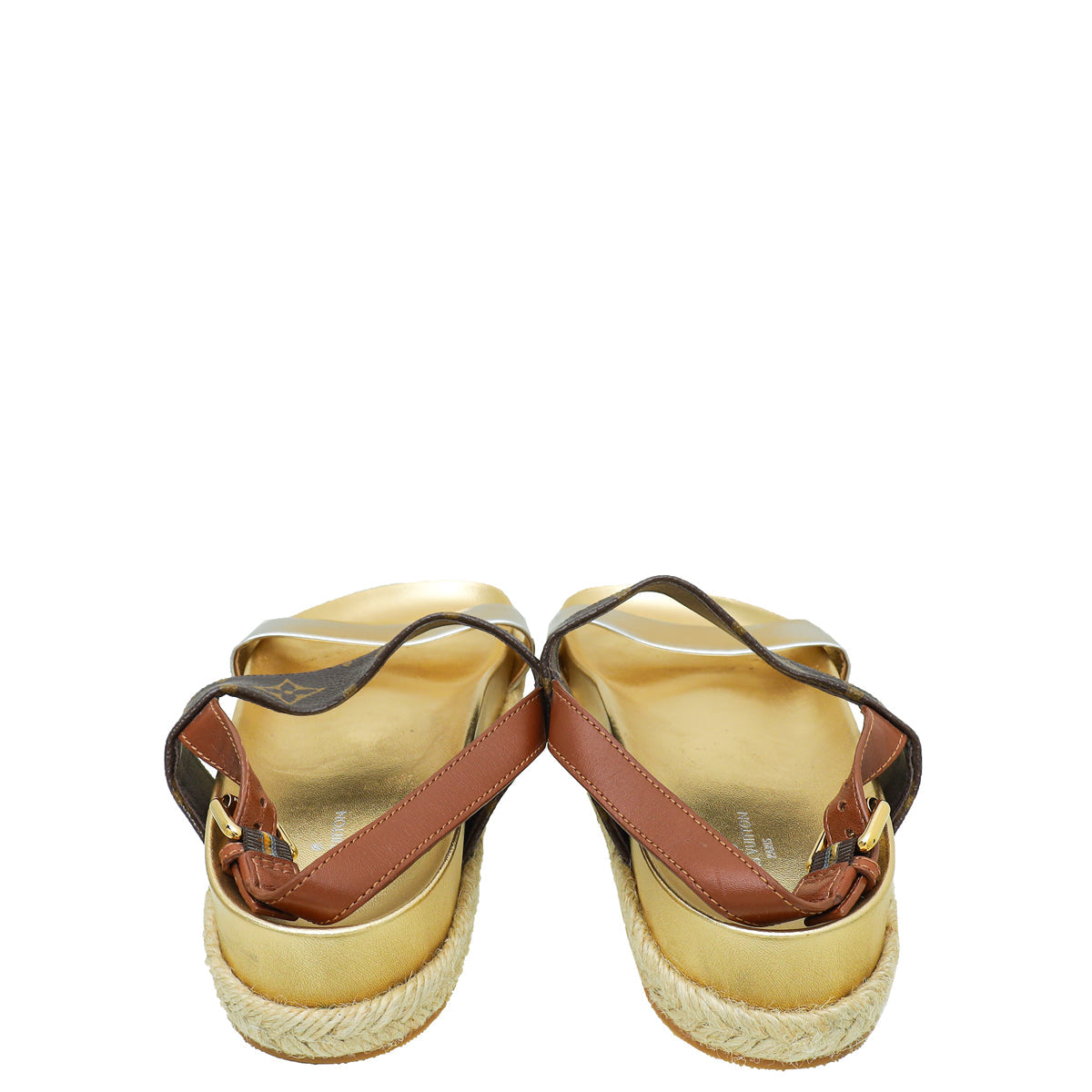 Louis Vuitton Monogram Metallic Gold Odyssey Sandal 38