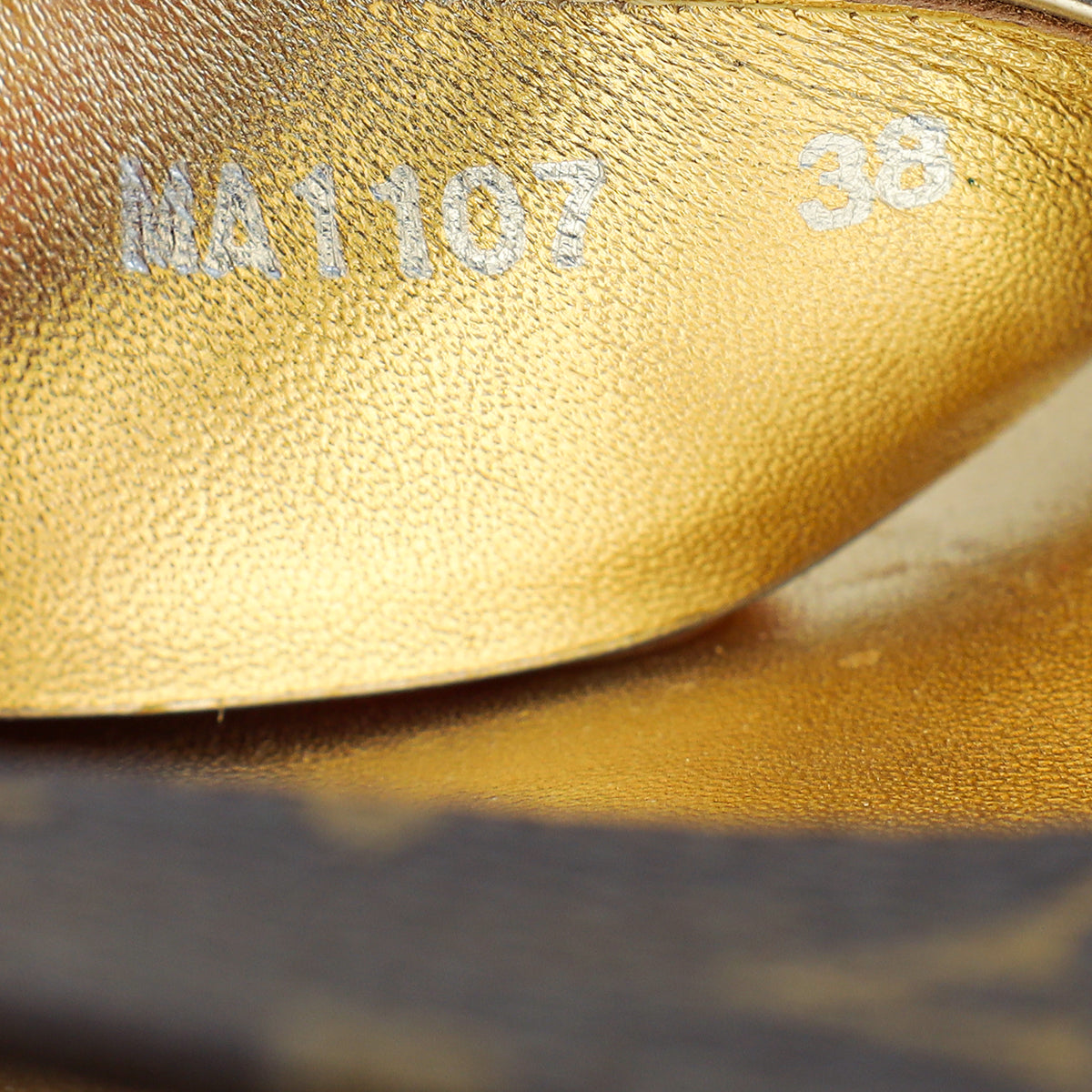 Louis Vuitton Monogram Metallic Gold Odyssey Sandal 38