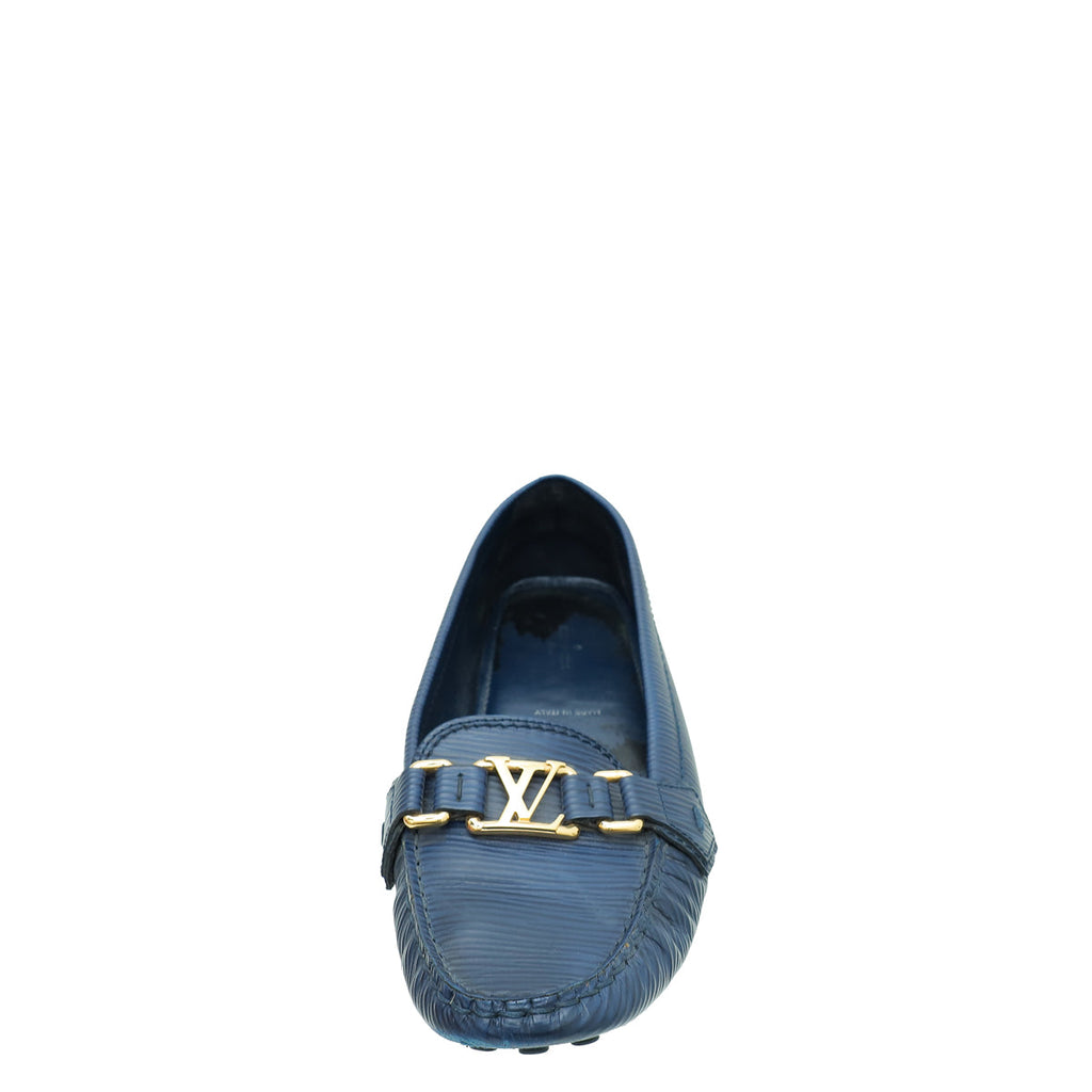 Louis Vuitton Navy Blue Oxford Loafer 39.5