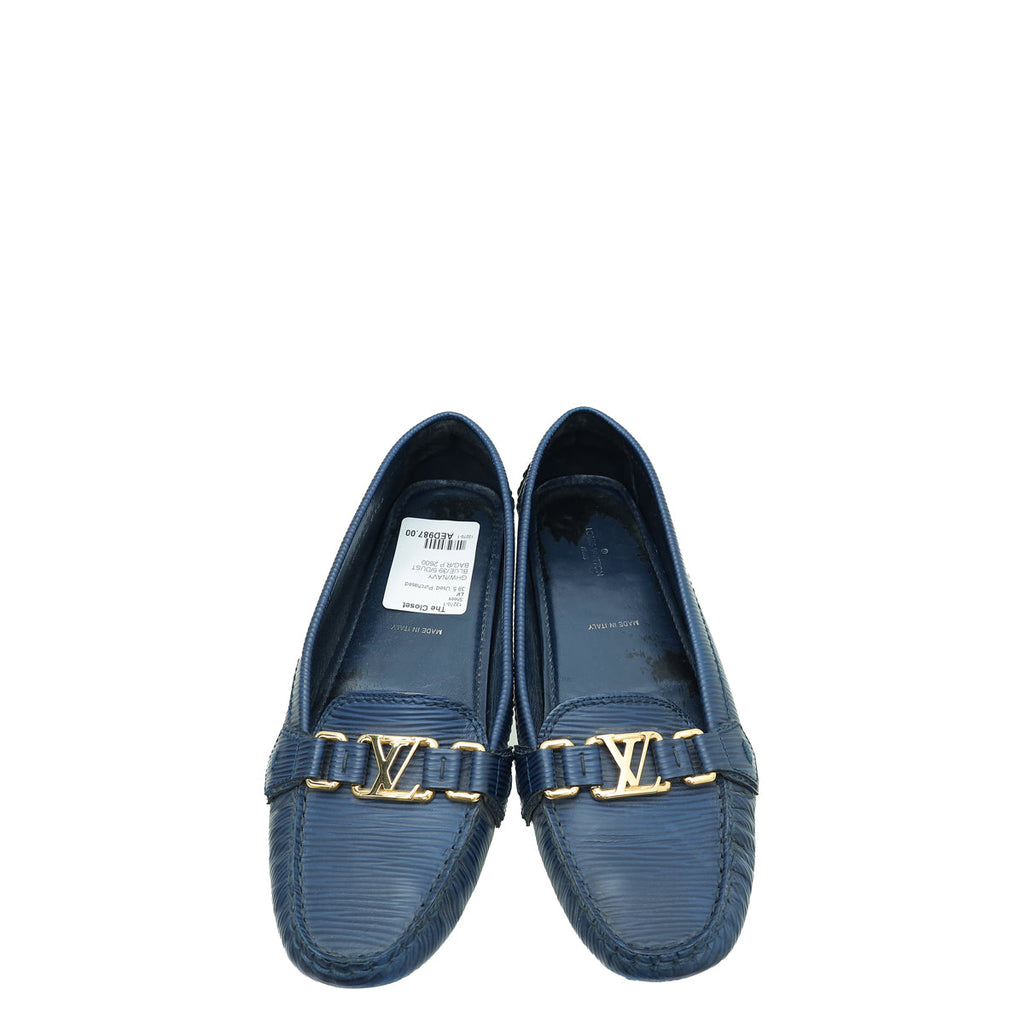 Louis Vuitton Navy Blue Oxford Loafer 39.5