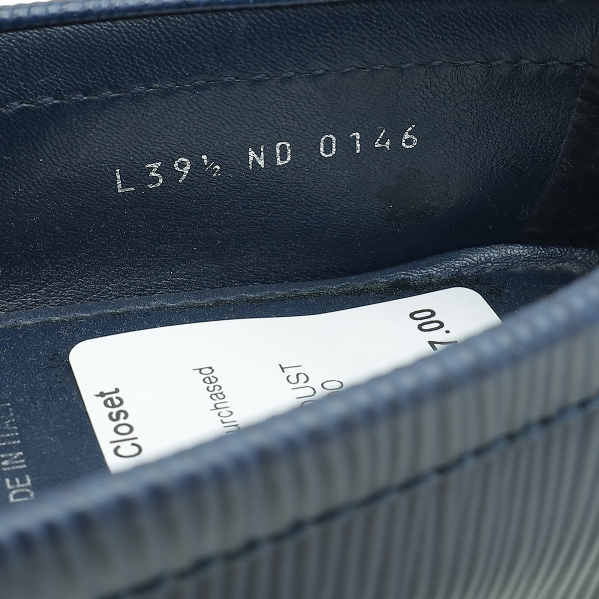 Louis Vuitton Navy Blue Oxford Loafer 39.5
