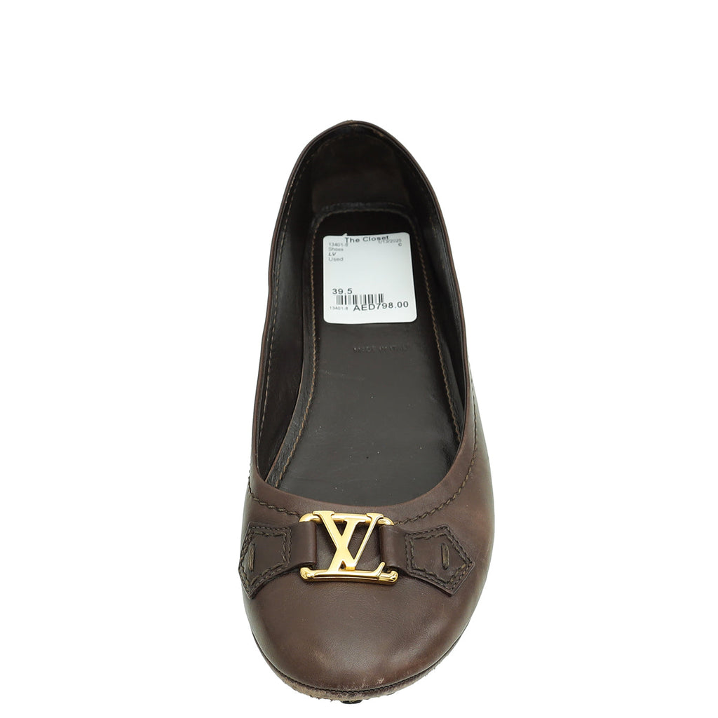 Louis Vuitton Brown Oxford Ballerina Flat 39.5