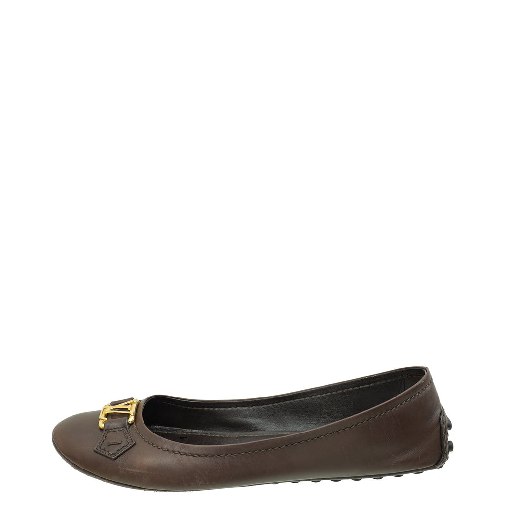 Louis Vuitton Brown Oxford Ballerina Flat 39.5