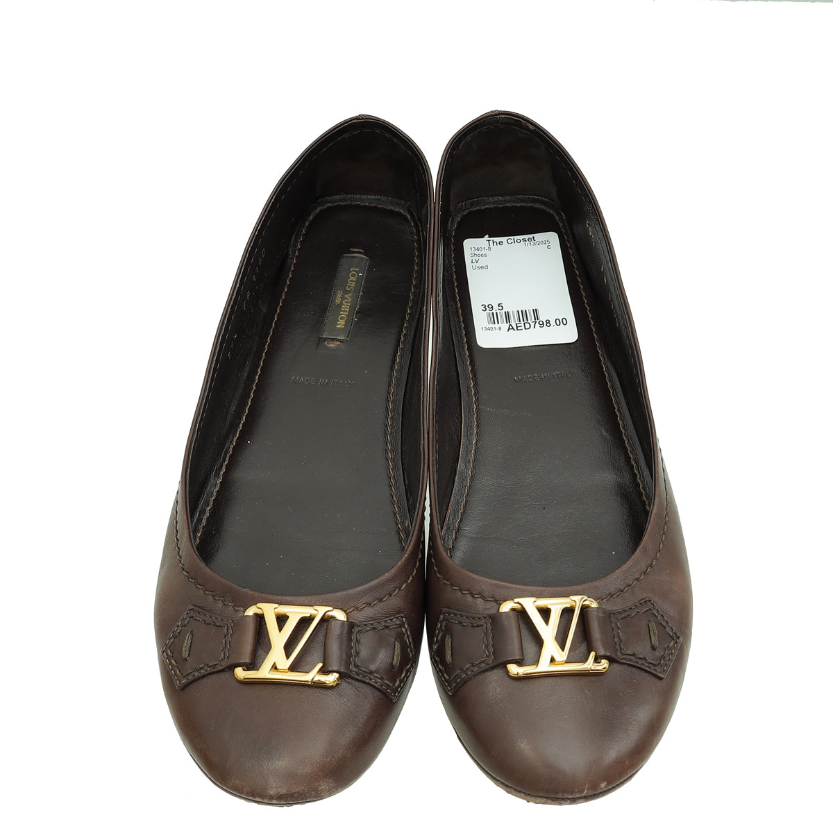 Louis Vuitton Brown Oxford Ballerina Flat 39.5