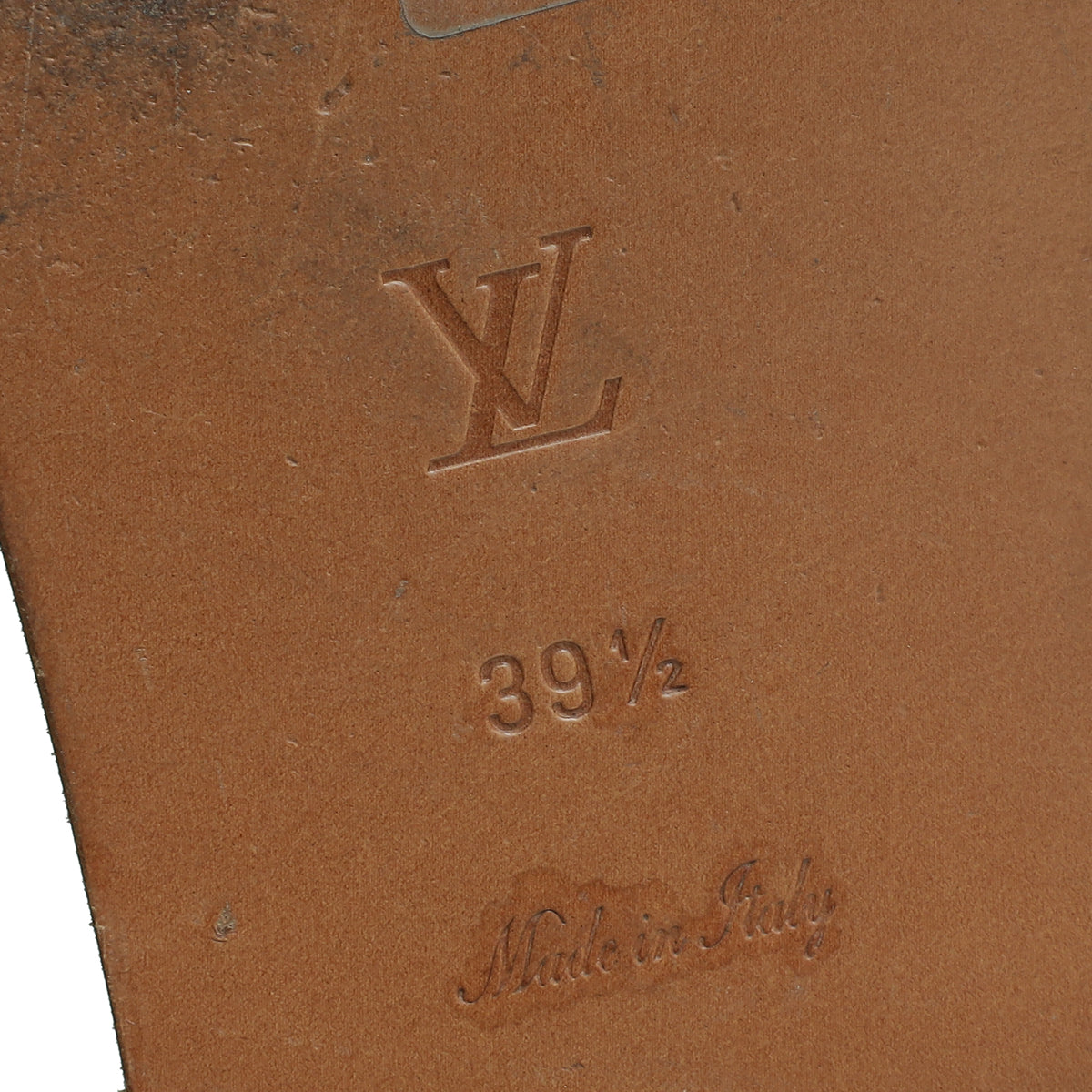 Louis Vuitton Cognac Lock It Flat Mule 39.5