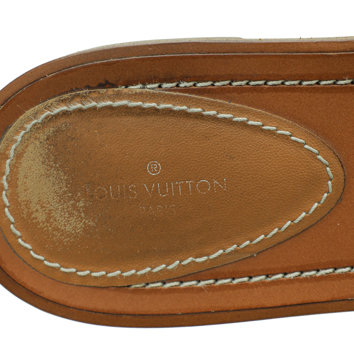 Louis Vuitton Cognac Lock It Flat Mule 39.5