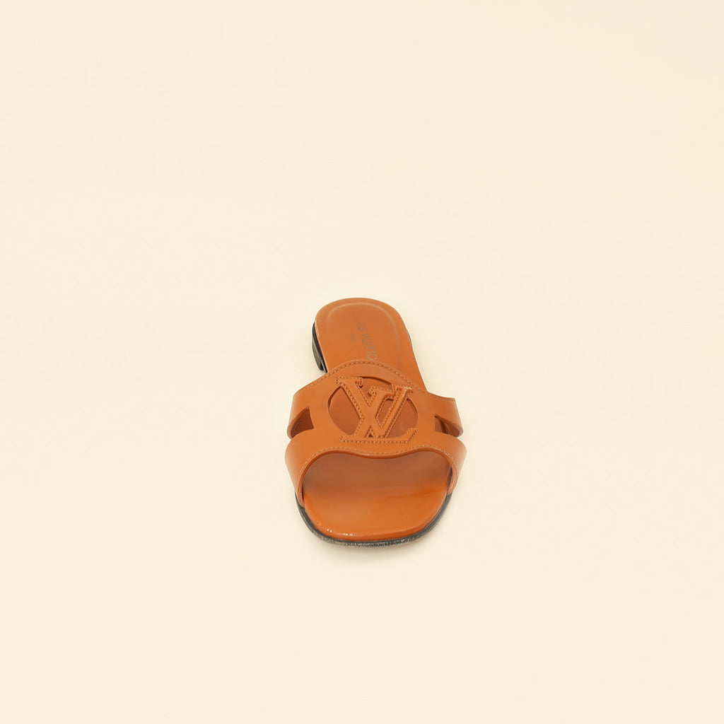 Louis Vuitton Brown Isola Flat Mules 39.5