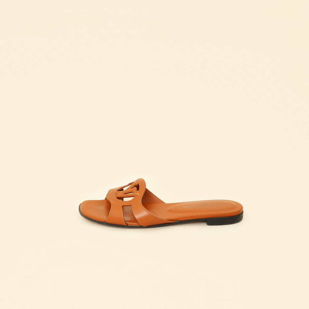 Louis Vuitton Brown Isola Flat Mules 39.5
