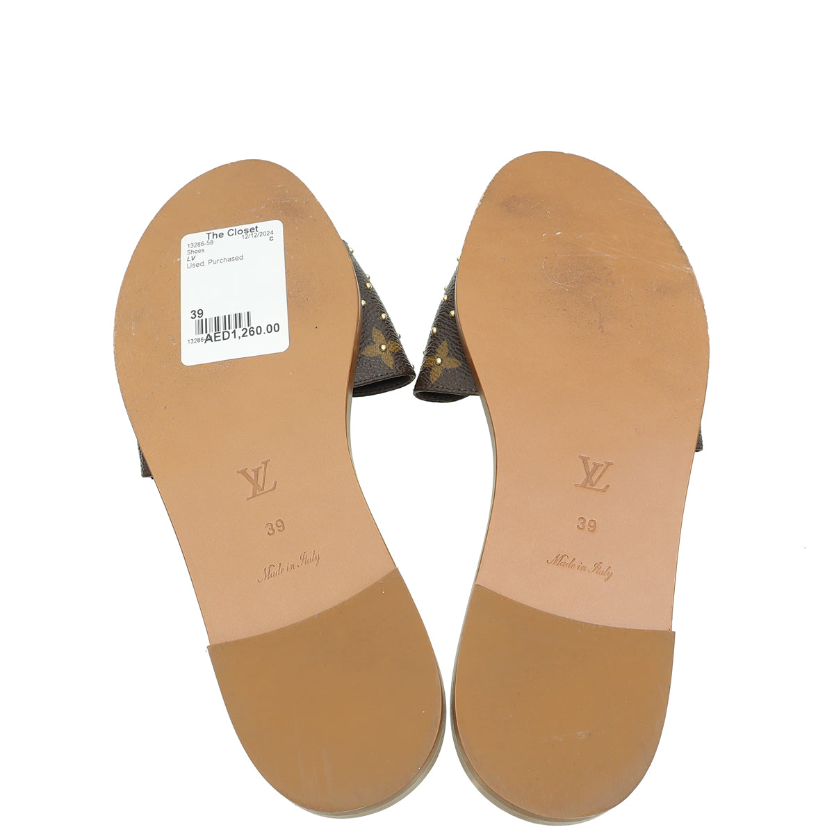 Louis Vuitton Monogram Slide Sandal 39