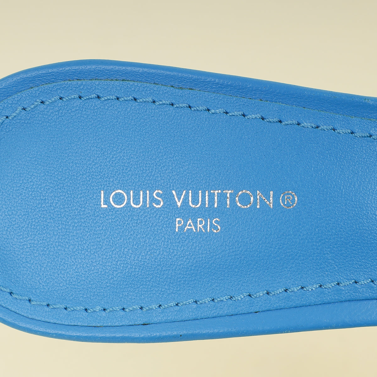 Louis Vuitton Royal Blue Monogram Embossed Revival Mules 39