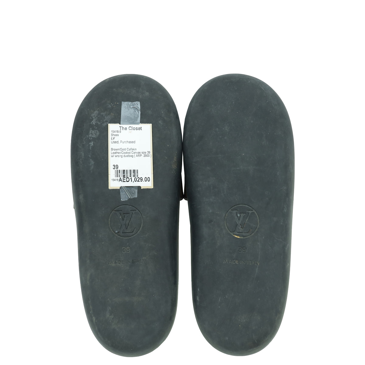 Louis Vuitton Monogram Logo Sunbath Slide Sandals 39