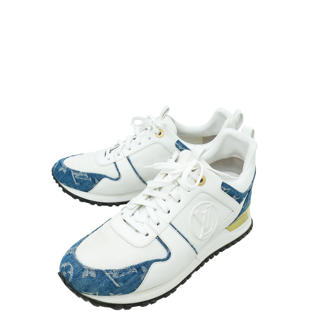Louis Vuitton Monogram Denim Bicolor Run Away Sneaker 39