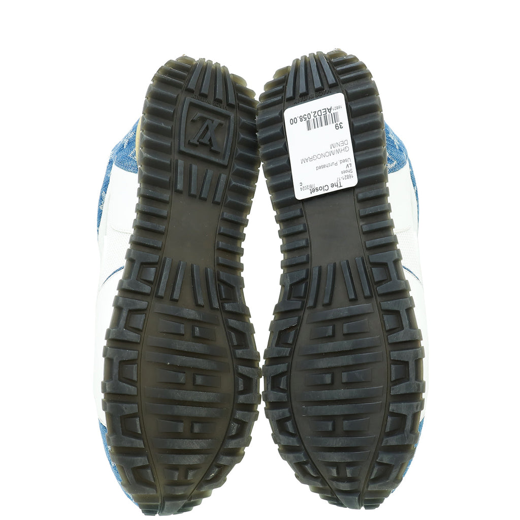Louis Vuitton Monogram Denim Bicolor Run Away Sneaker 39