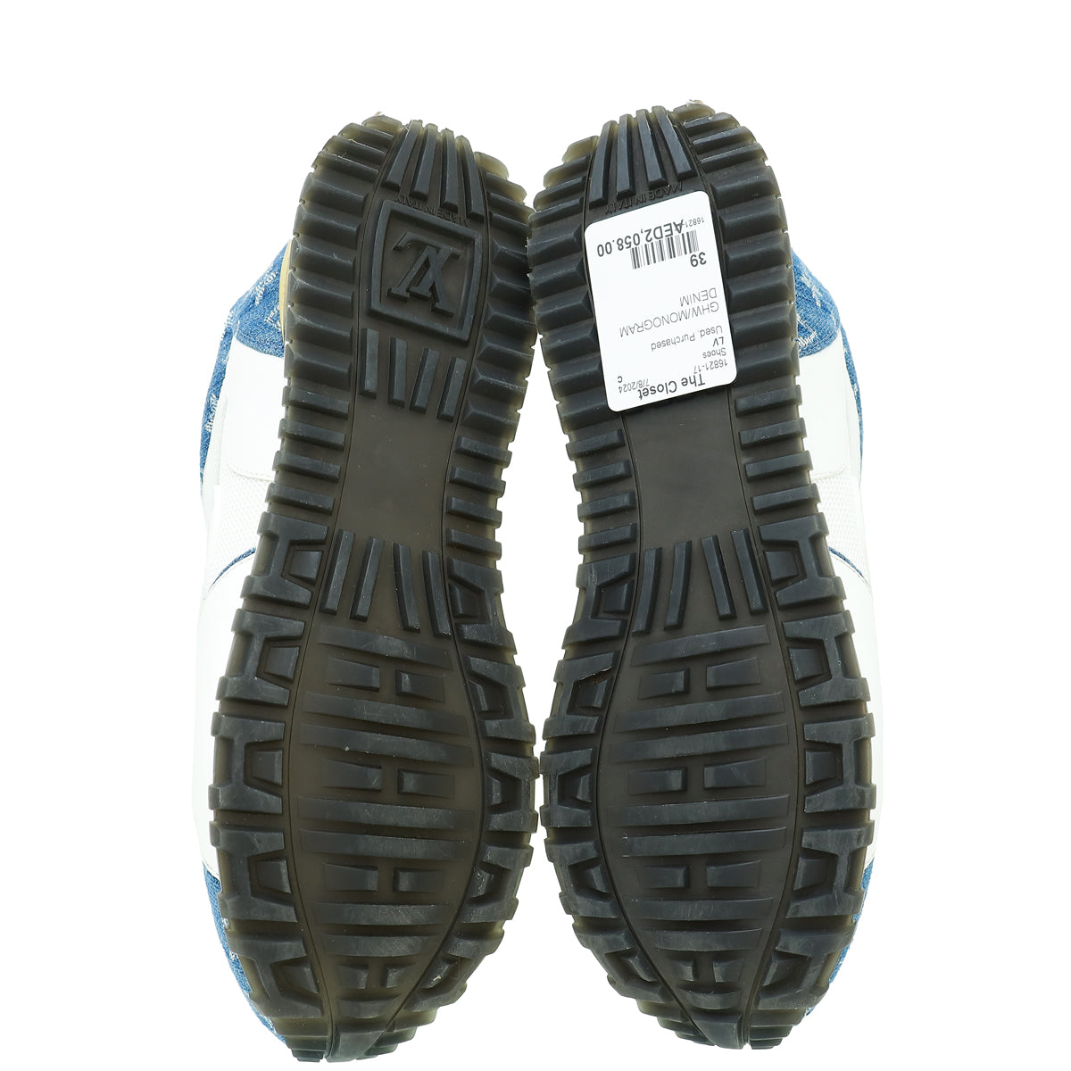 Louis Vuitton Monogram Denim Bicolor Run Away Sneaker 39