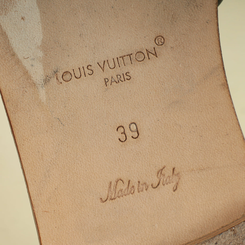 Louis Vuitton Kaki Mare Flat Mule 39