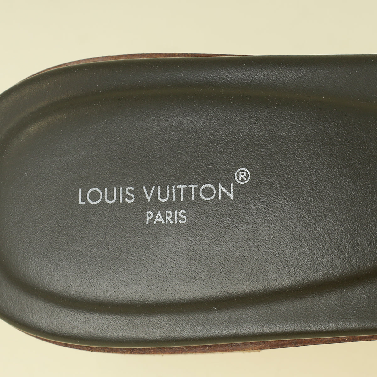 Louis Vuitton Kaki Mare Flat Mule 39