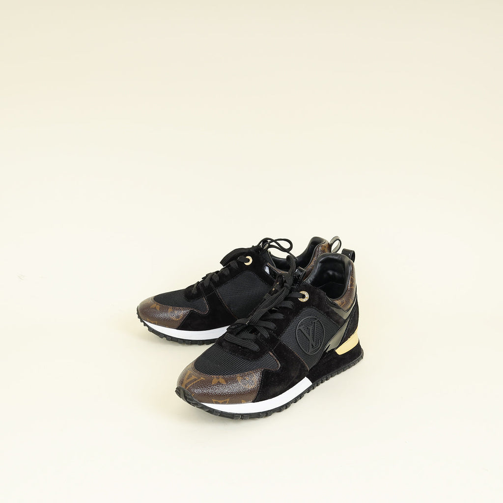 Louis Vuitton Monogram Black Run Away Sneaker 39