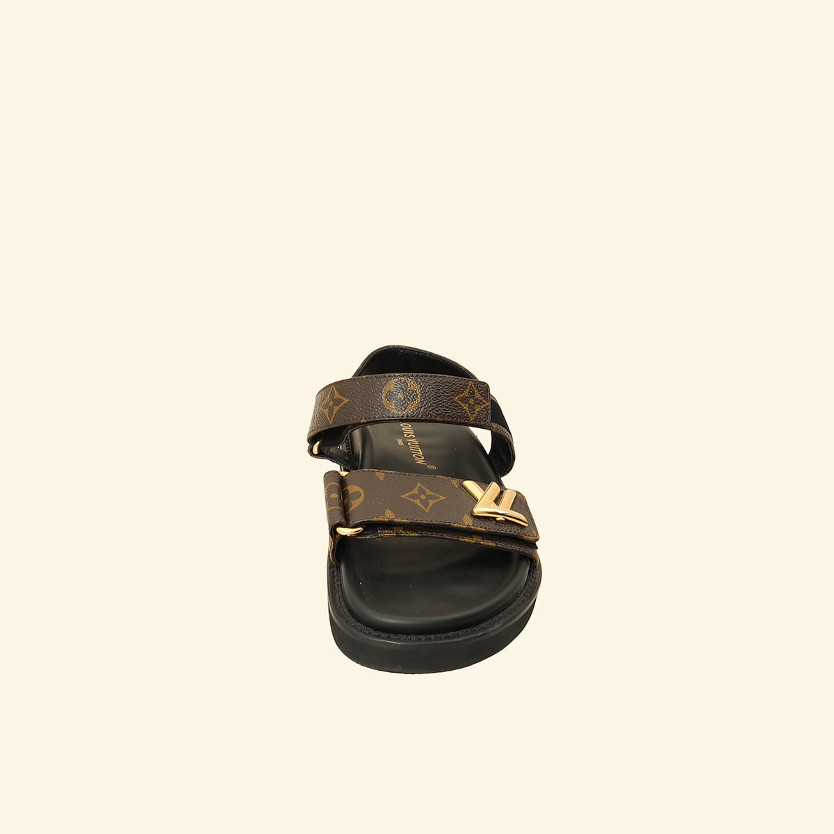 Louis Vuitton Brown Monogram Sunset Comfort Flat Sandal 39