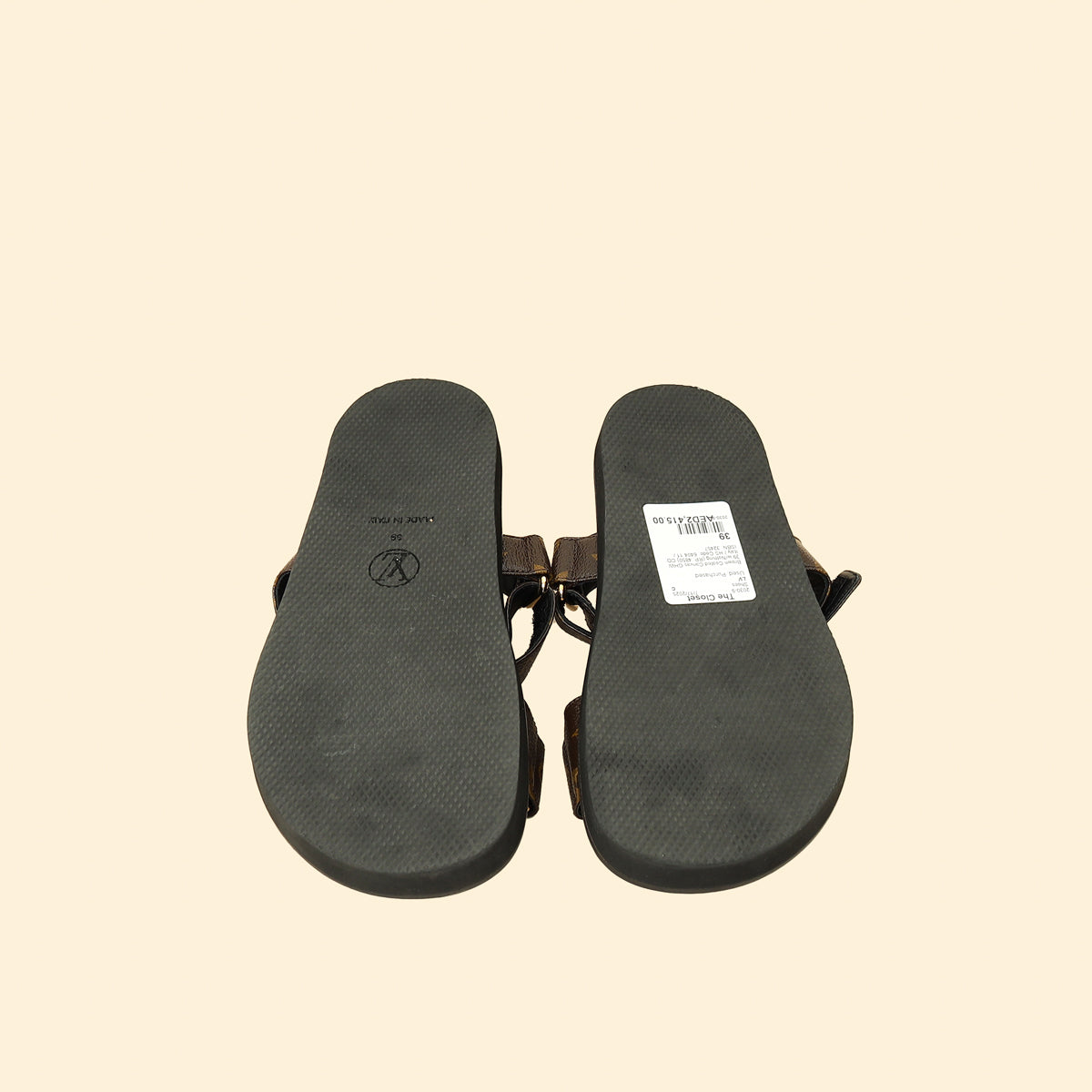 Louis Vuitton Brown Monogram Sunset Comfort Flat Sandal 39