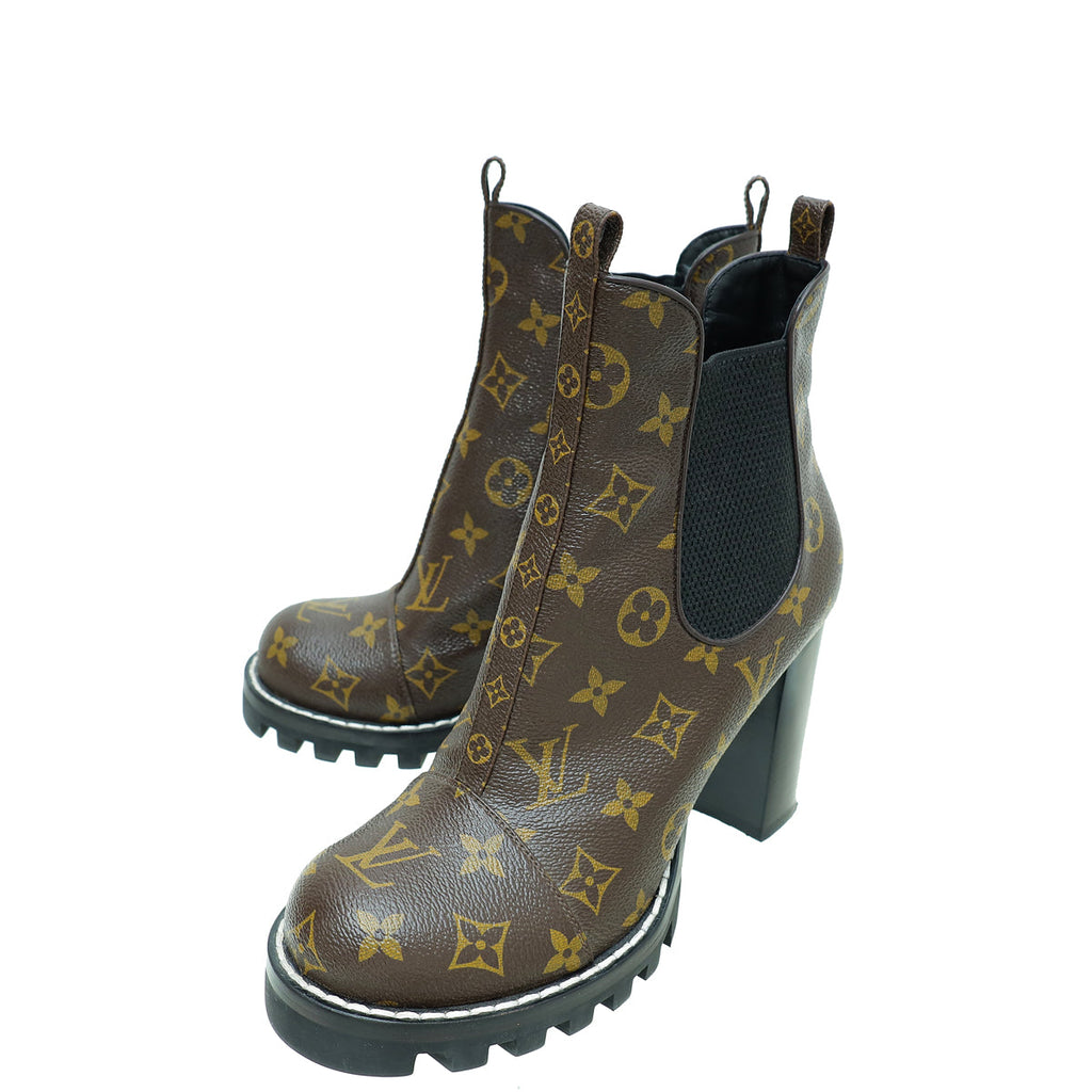 Louis Vuitton Monogram Beaubourg Ankle Boots 39