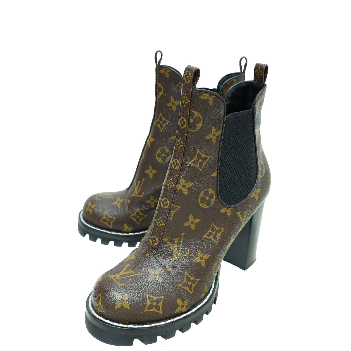 Louis Vuitton Monogram Beaubourg Ankle Boots 39