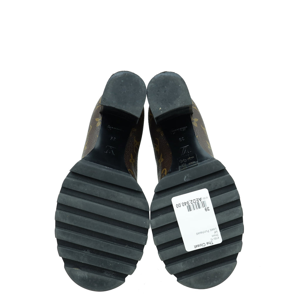 Louis Vuitton Monogram Beaubourg Ankle Boots 39