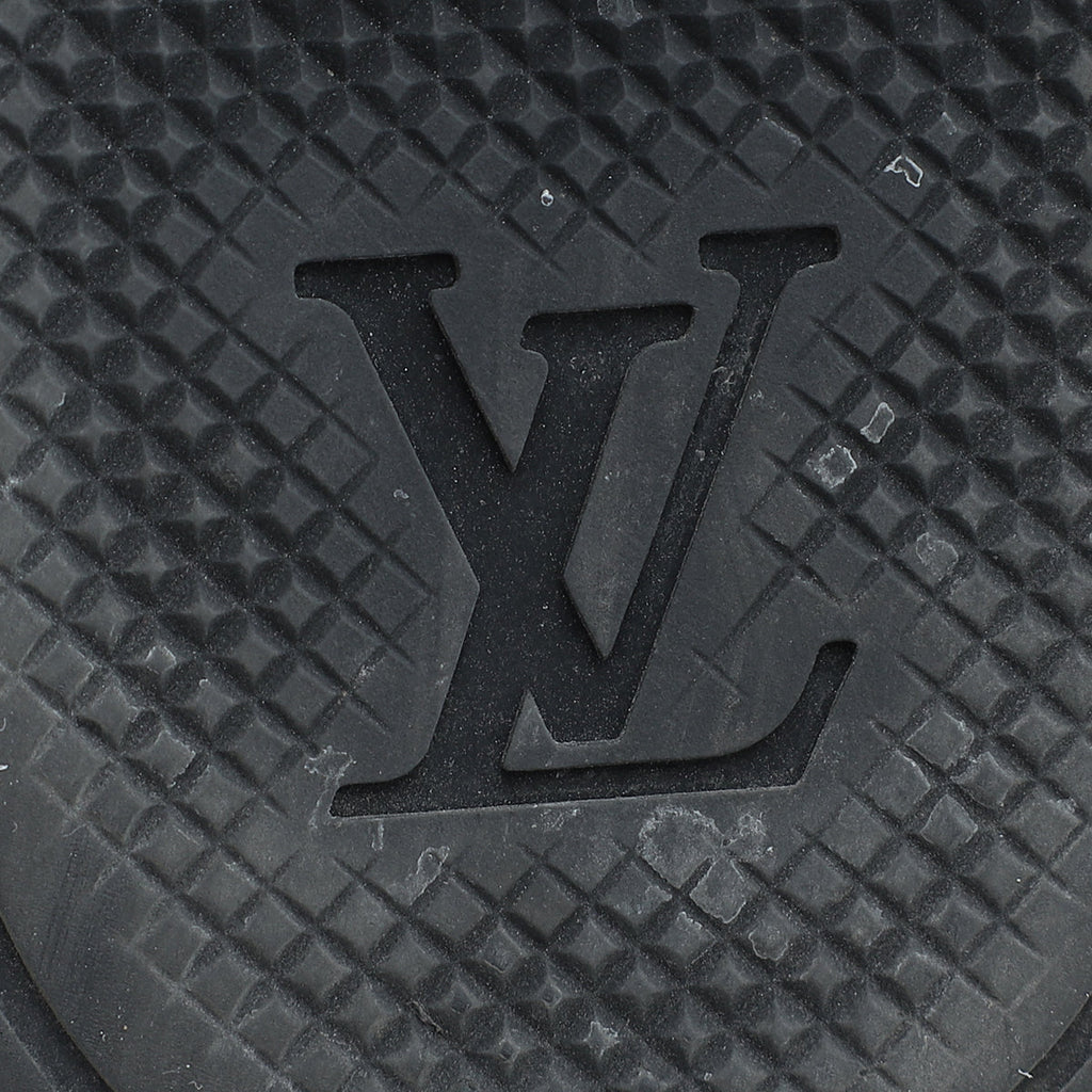 Louis Vuitton Black Suede Monogram Cliff Top Wedge Sneakers 39