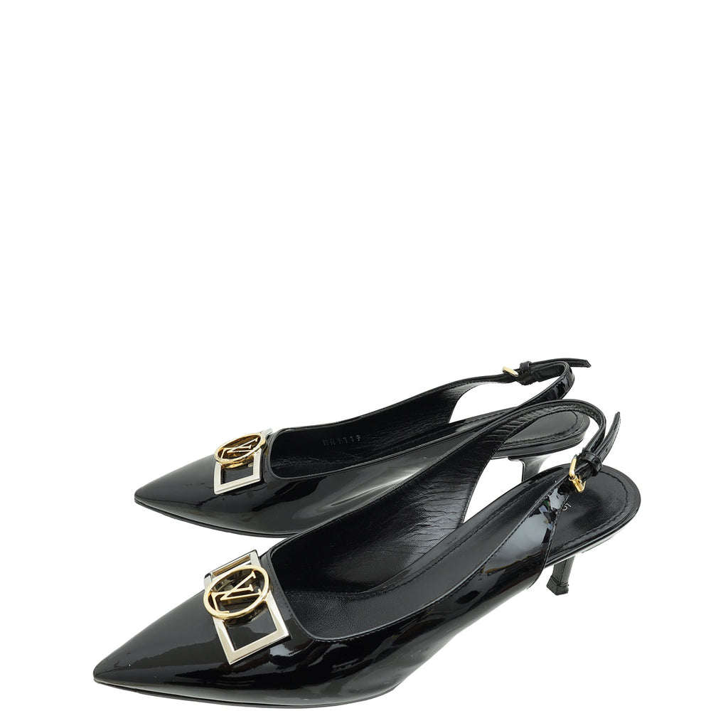 Louis Vuitton Black Insider Slingback Pump 39