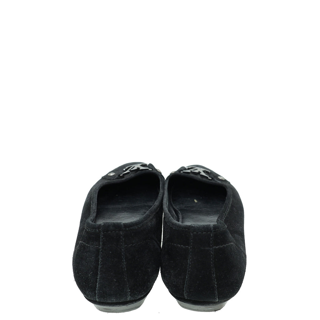 Louis Vuitton Black Suede Monte Carlo Moccasin Loafers 40