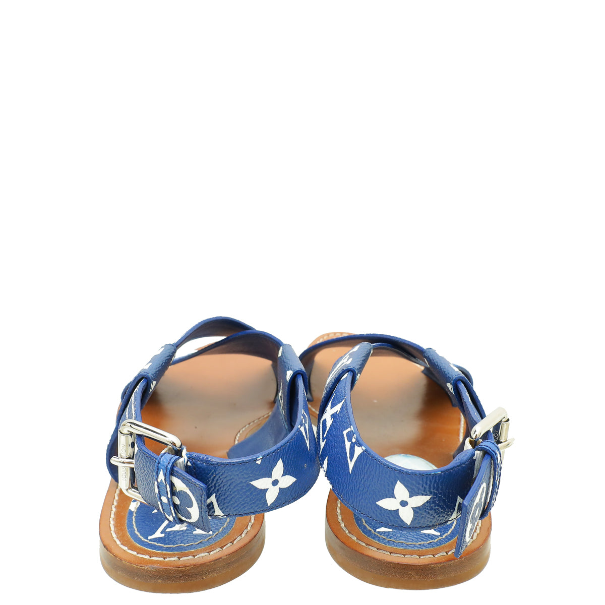 Louis Vuitton Blue Monogram Escale Palma Flat Sandals 40