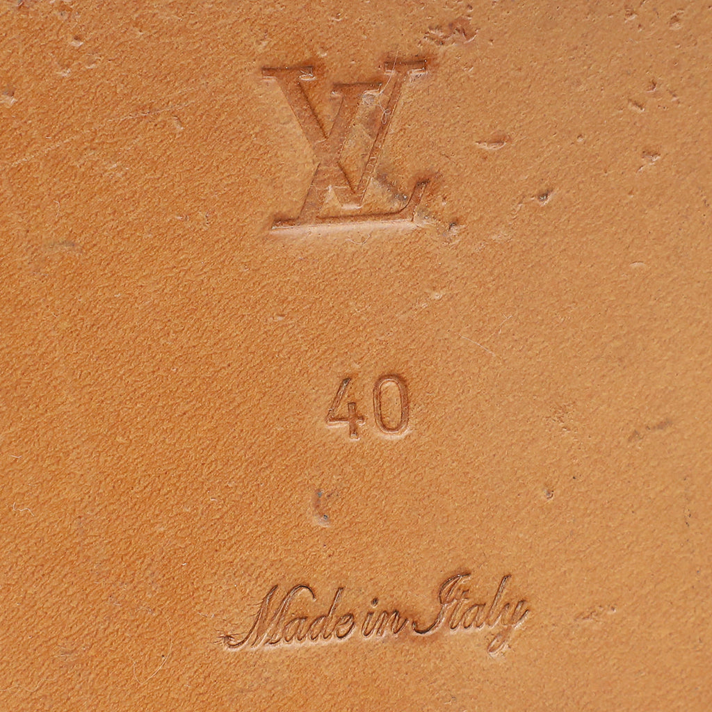 Louis Vuitton Blue Monogram Escale Palma Flat Sandals 40