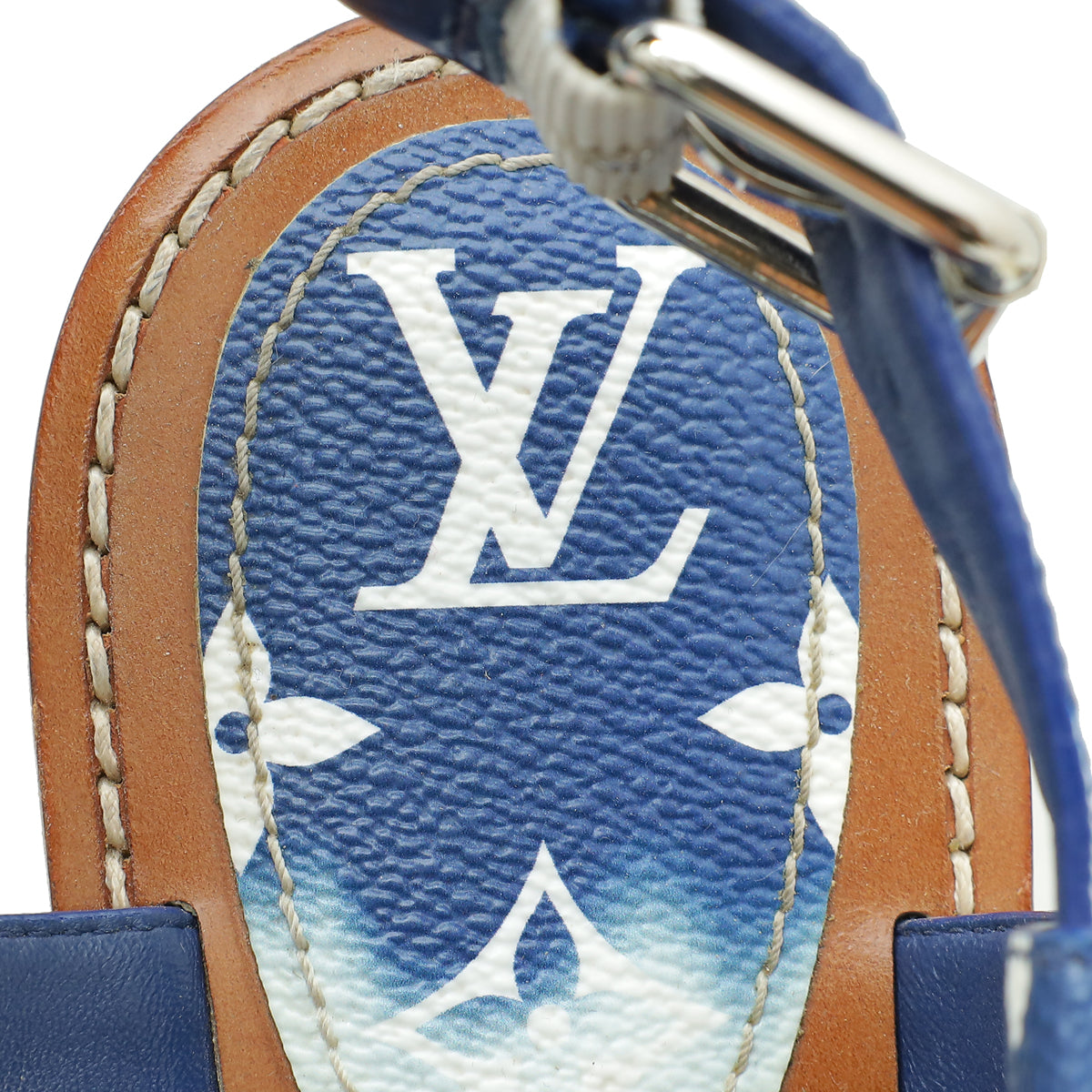 Louis Vuitton Blue Monogram Escale Palma Flat Sandals 40