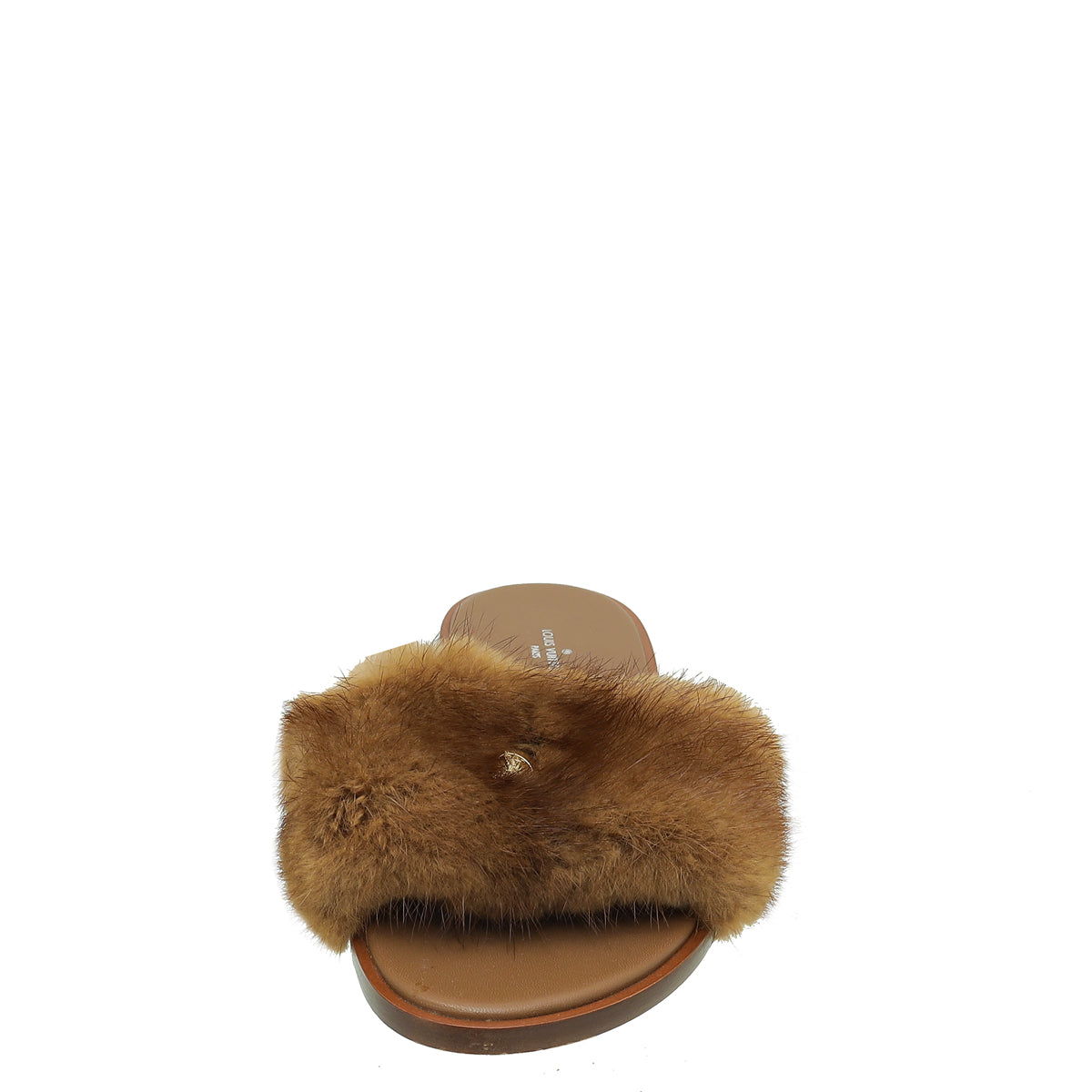 Louis Vuitton Bicolor Mink Fur Lock It Flat Mule 40