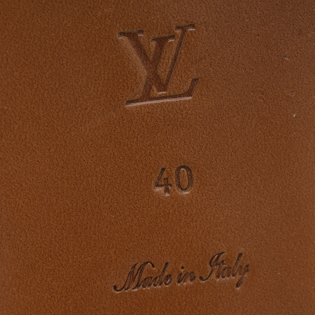 Louis Vuitton Bicolor Mink Fur Lock It Flat Mule 40