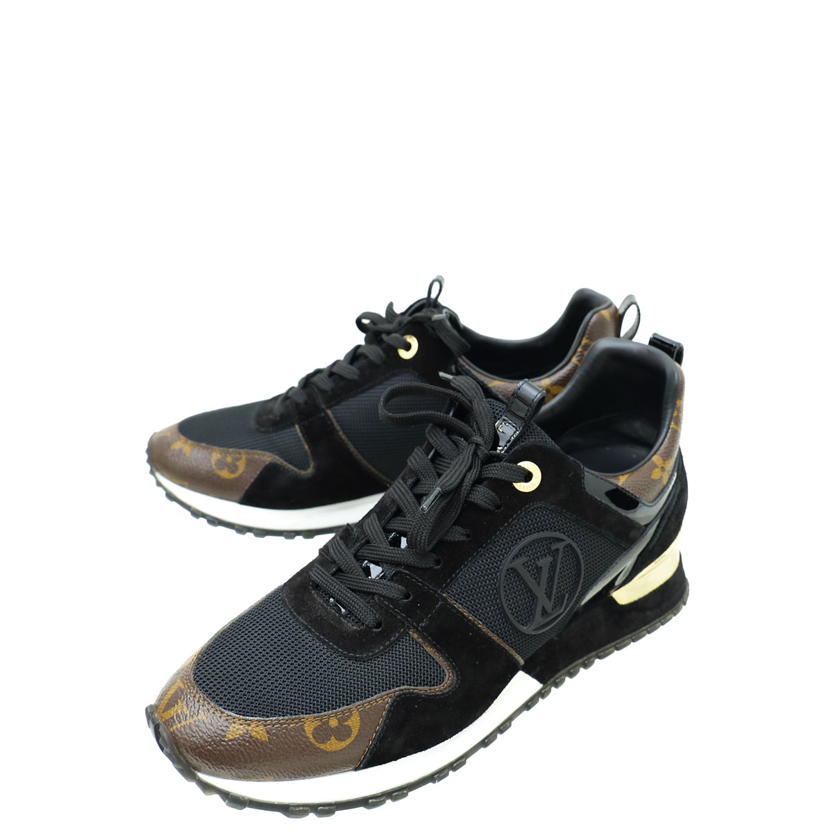 Louis Vuitton Monogram Black Run Away Sneaker 40