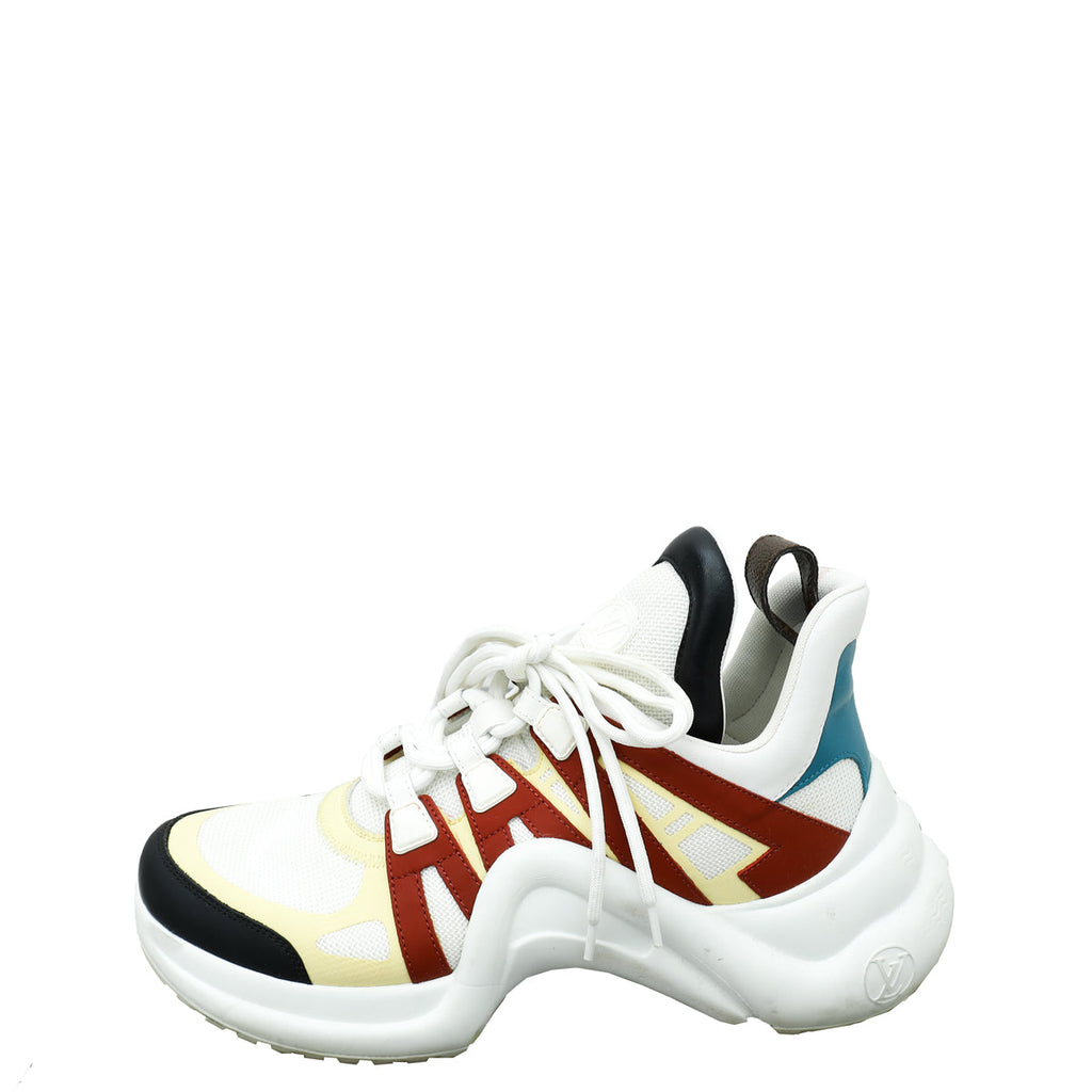 Louis Vuitton White Multicolor Archlight Trainer Sneaker 40
